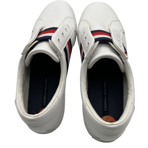 Tommy Hilfiger Womens 9.5M White Slip On Laceless Sneakers Comfy Walking Shoe - Picture 6 of 10